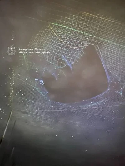 У Запоріжжі антидронова сітка врятувала людей від російського FPV (фото)